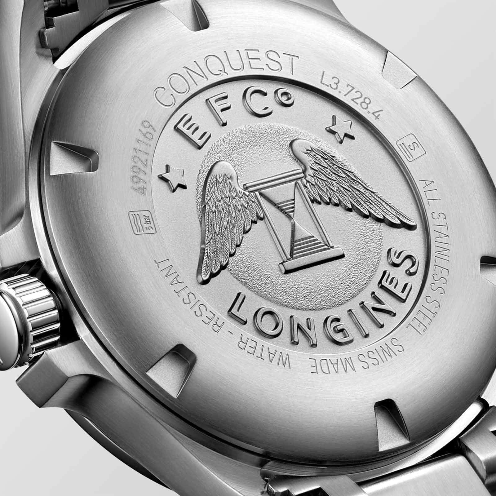 Longines Longines Conquest V.H.P. L3.728.4.76.6 мужские часы серебристый циферблат на запястье